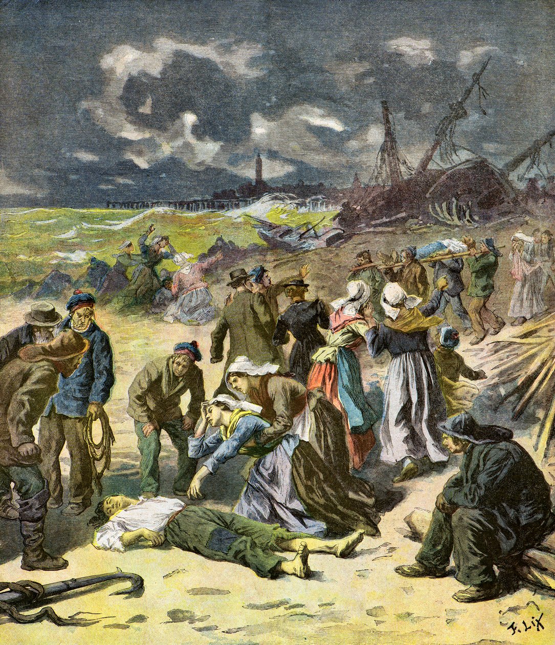 Discovery of Dead Sailors by Frederic Theodore Lix