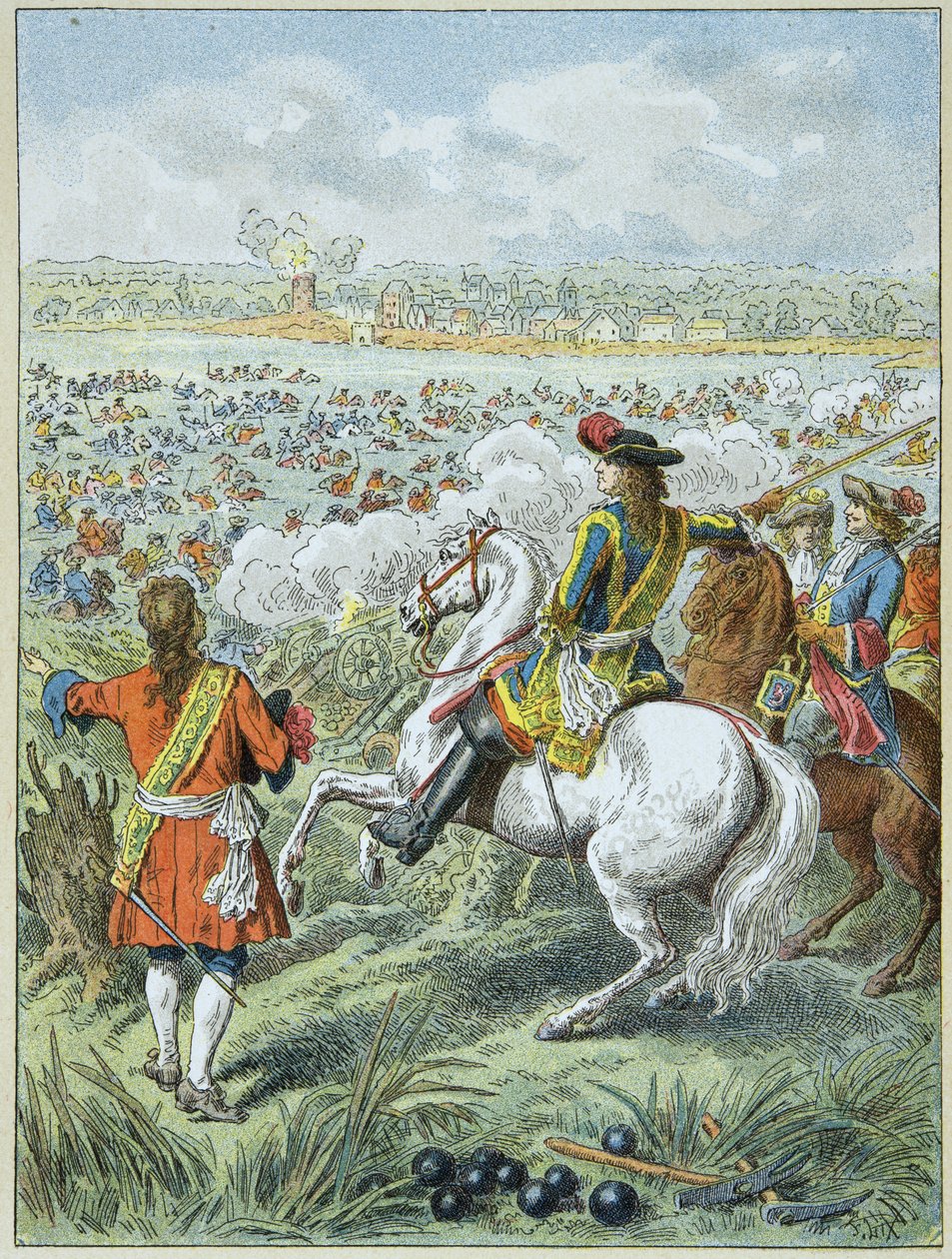 Passage of the Rhine by the armies of King Louis XIV by Frederic Theodore Lix