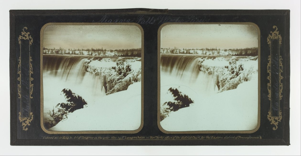 Niagara Falls Winter Views, Table Rock, Canada Side by Frederic and William Langenheim