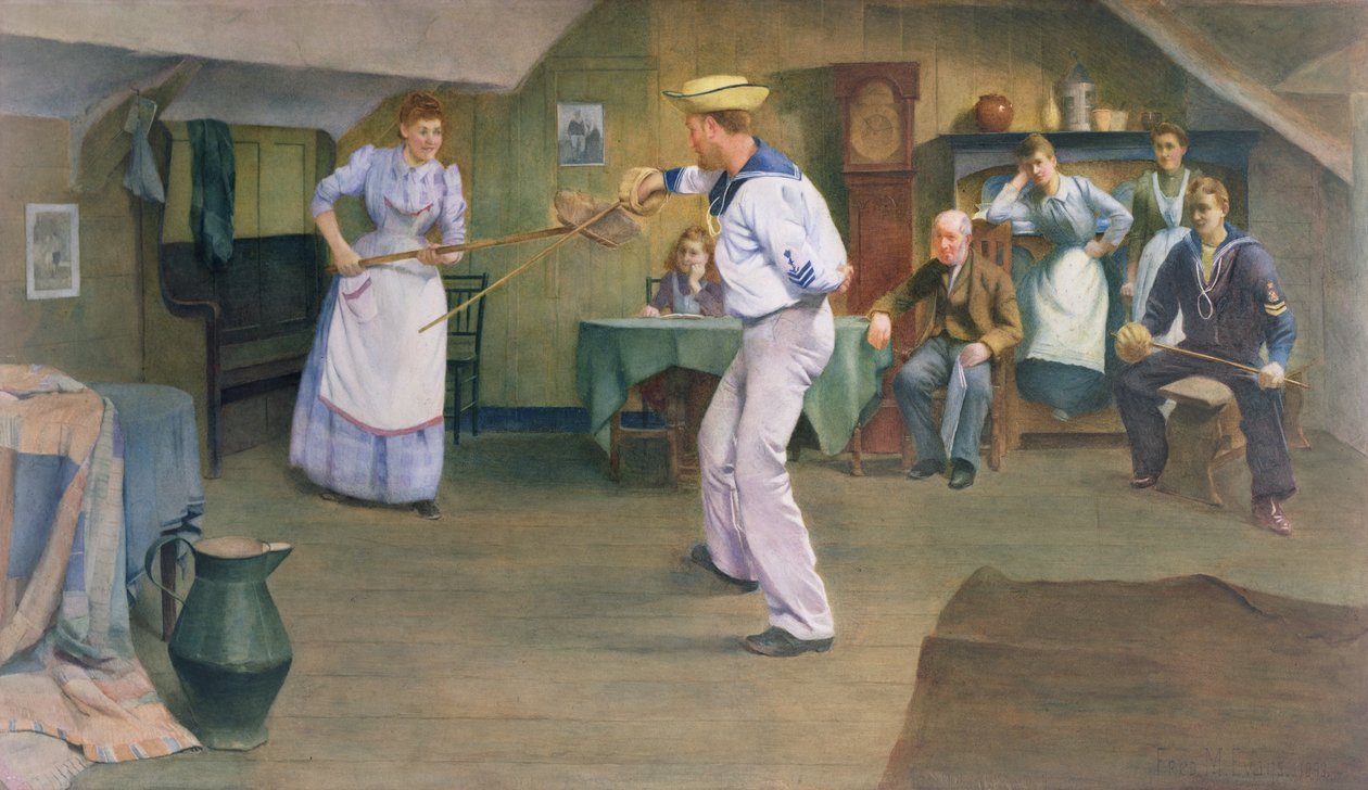 The Fencing Lesson, 1893 by Frederick James McNamara Evans