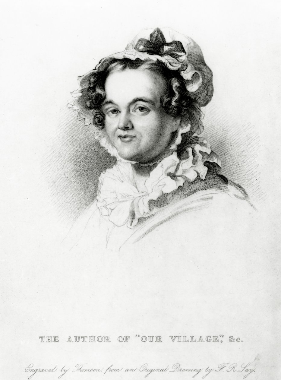 Mary Russell Mitford, engraved by Thomson by Frederick Richard Say