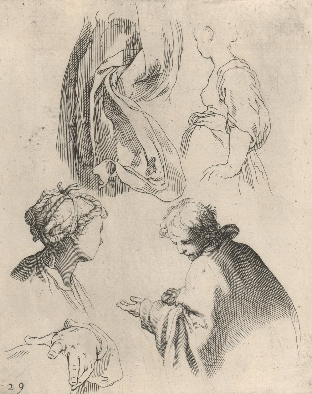 Figure Studies, from Drawing Book by Frederick Bloemaert