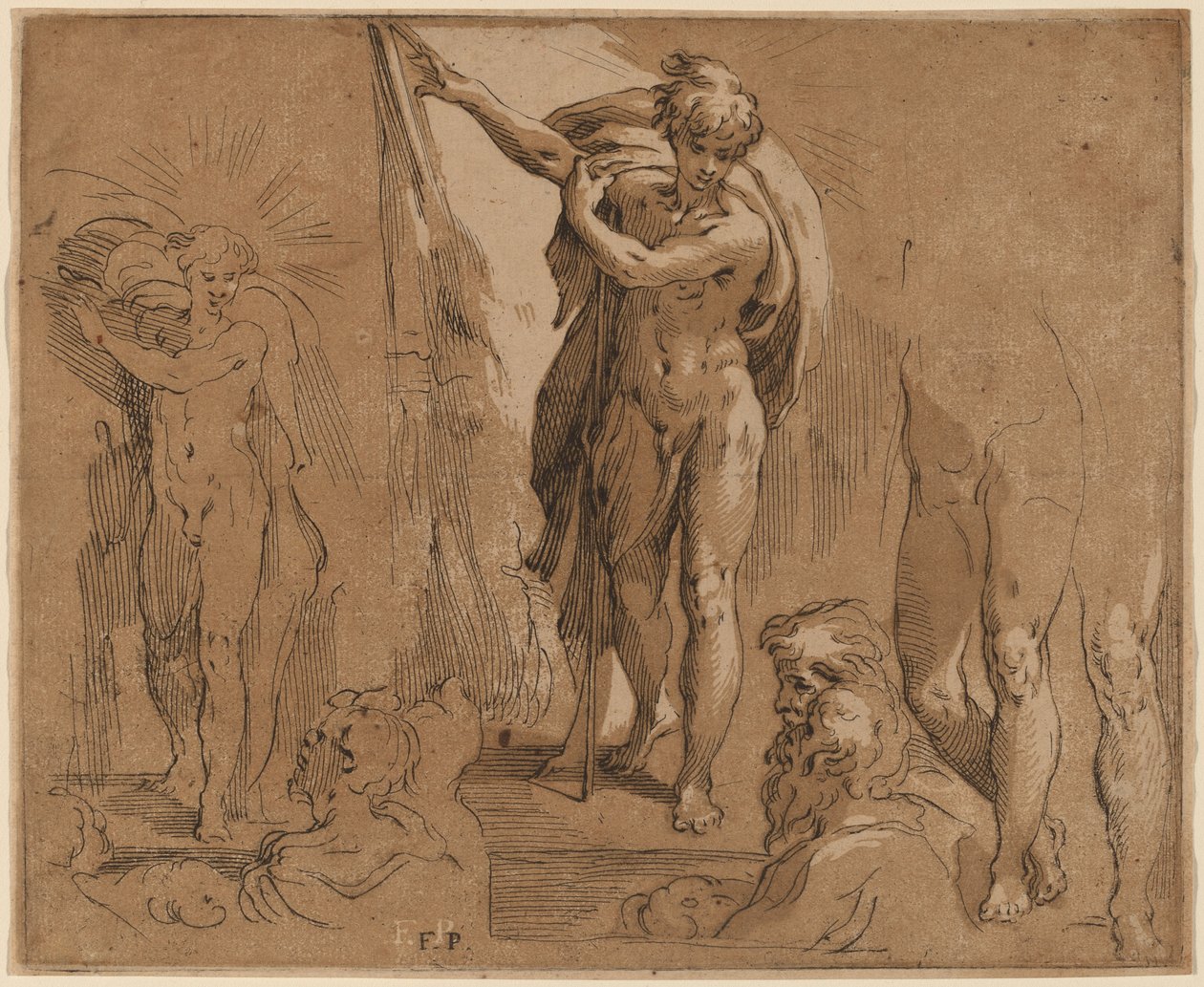 Saint John the Baptist by Frederick Bloemaert after Parmigianino