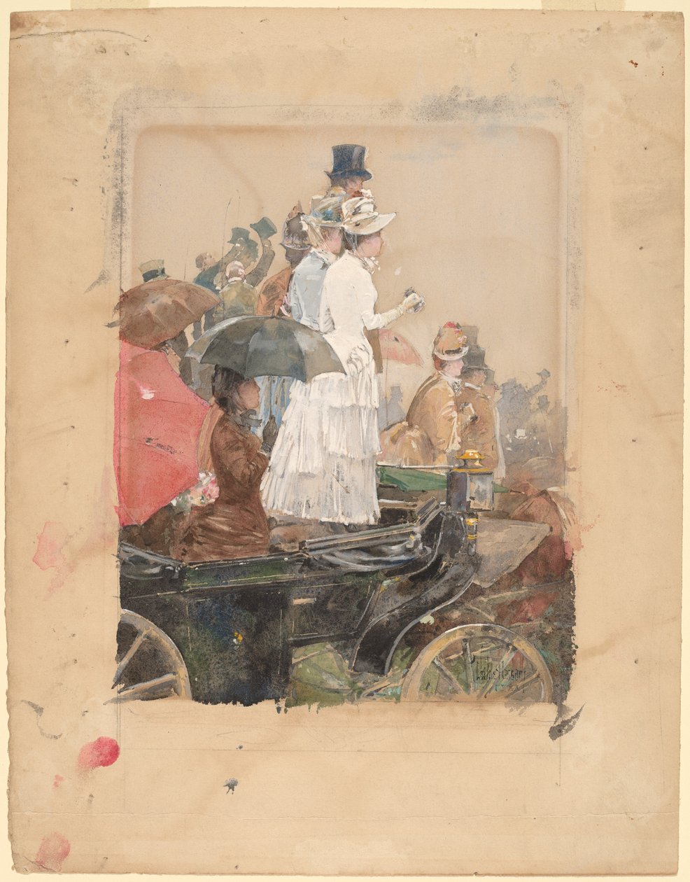 Spectators at the Grand Prix by Frederick Childe Hassam