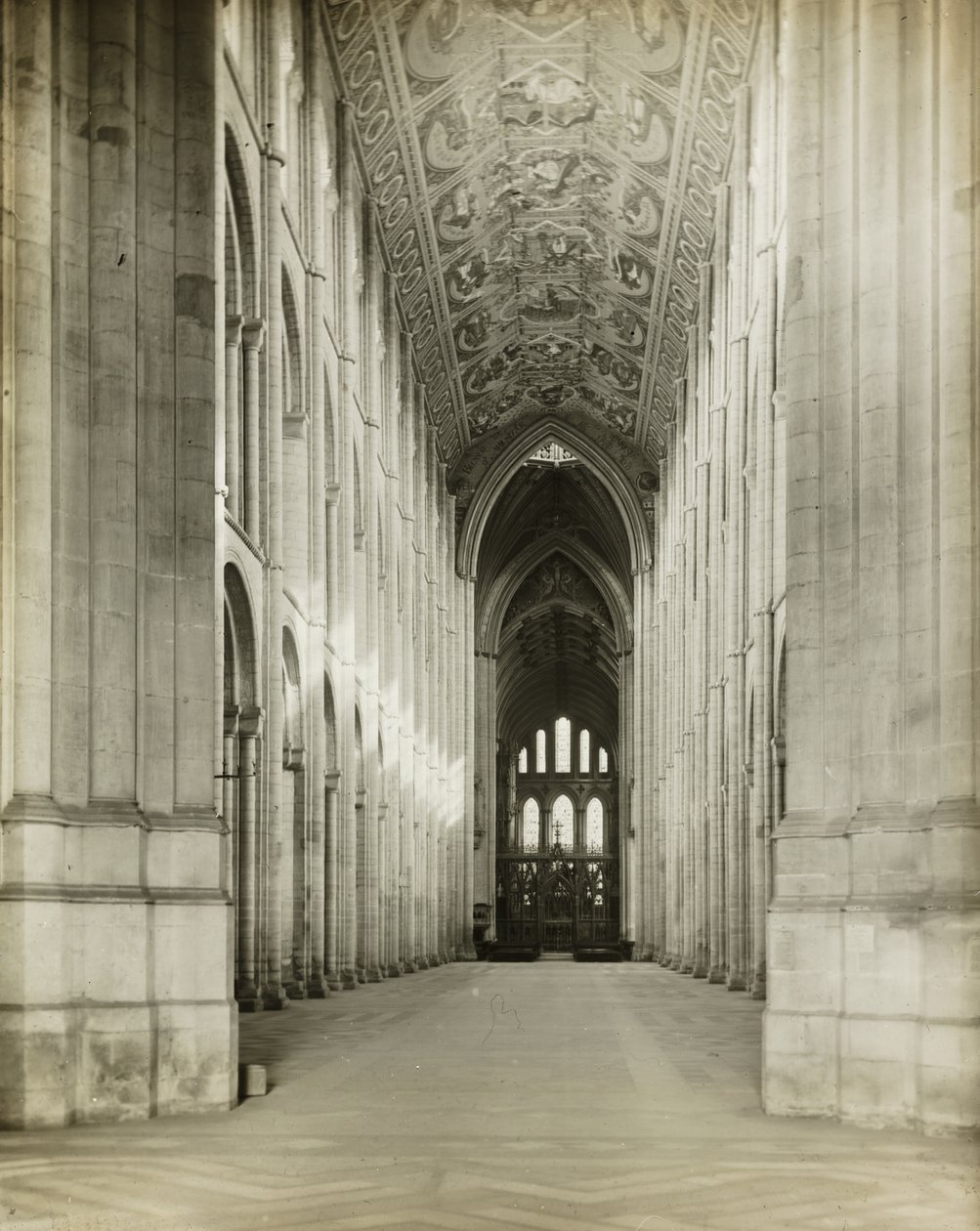 Ely Cathedral: Nave from Porch Door by Frederick H. Evans