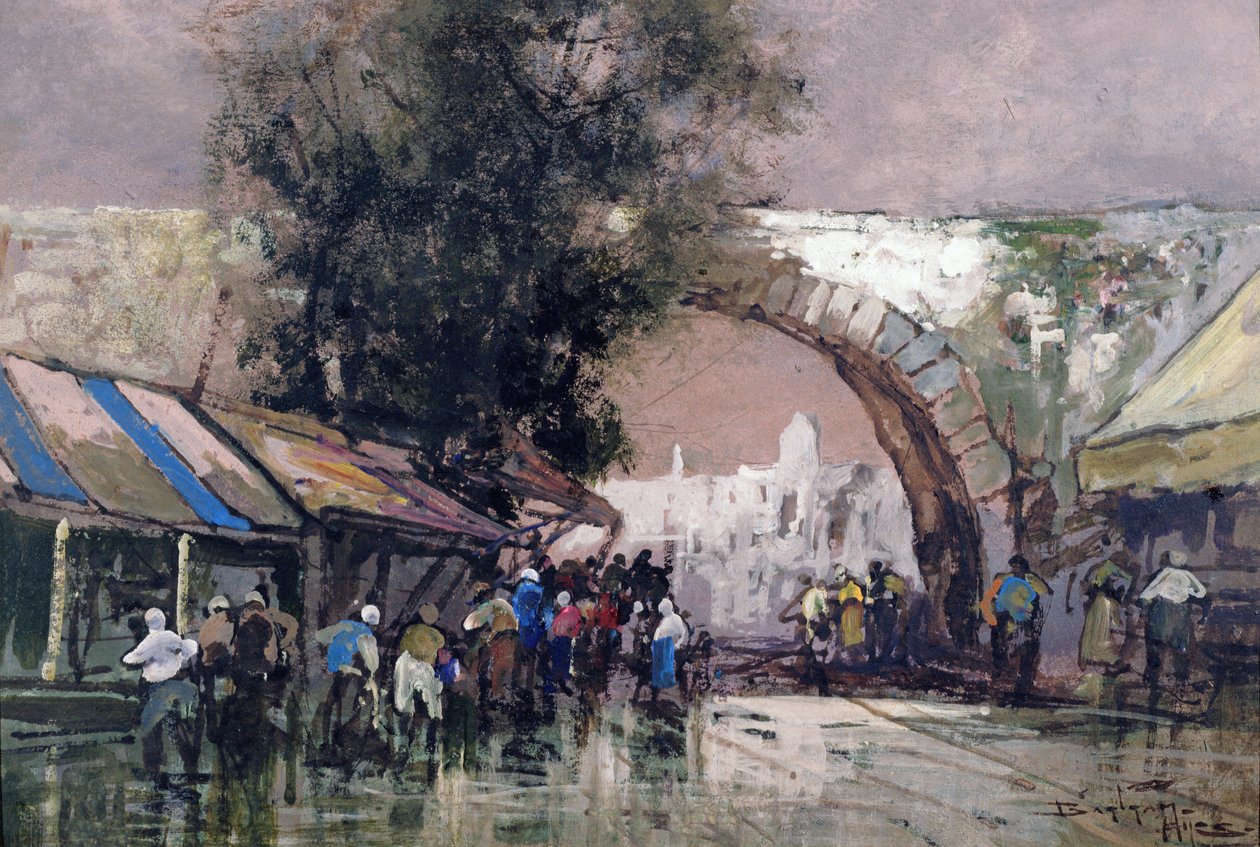 In The Busy Haunts of Men, 1915 by Frederick Johnn Hiles