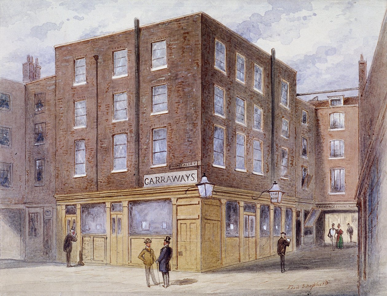 Change Alley, London, 1873 by Frederick Napoleon Shepherd