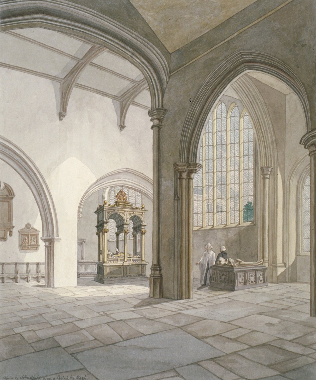 Interior South-West View of the Church of St Helen, Bishopsgate, City ...