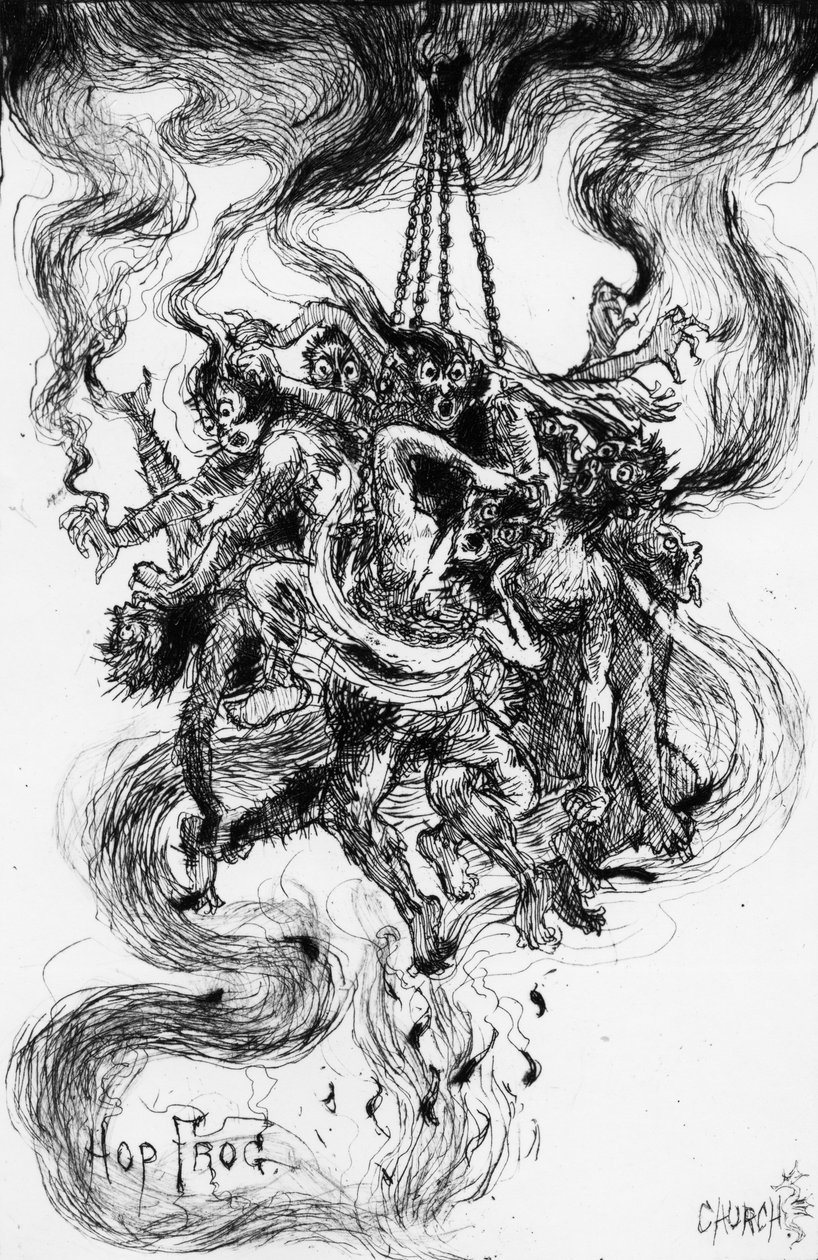 Hog Frog, illustration to the story by Edgar Allan Poe by Frederick Stuart Church