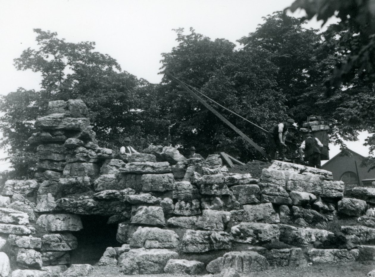 Building of the Eland Antelope Paddock at London Zoo, June 1924