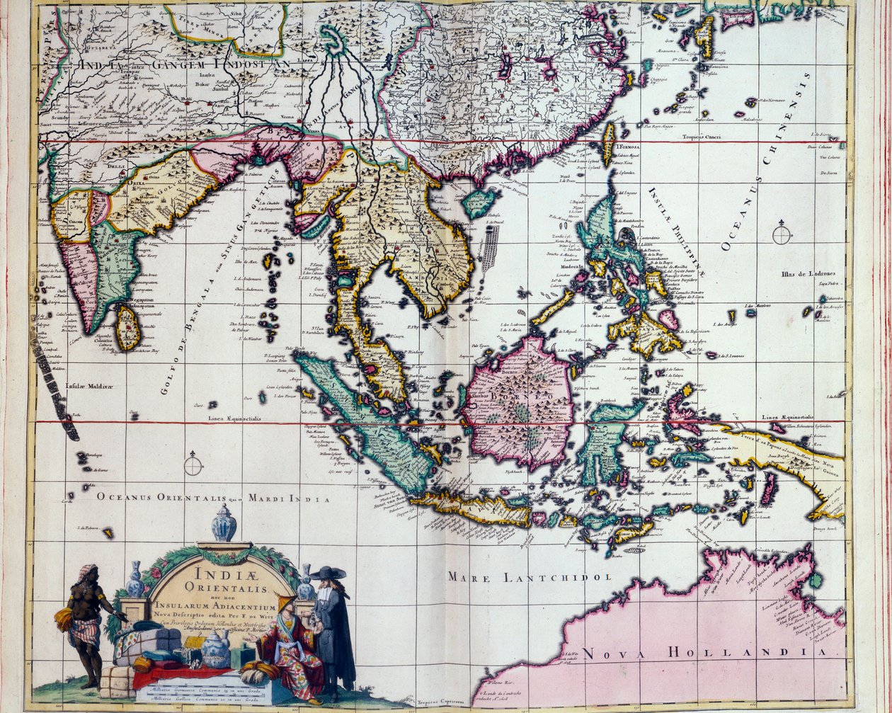 Geography: map of the East Indies of Frederick de Witt (active around 1650) 17th century Paris, B.N. by Frederick de Wit