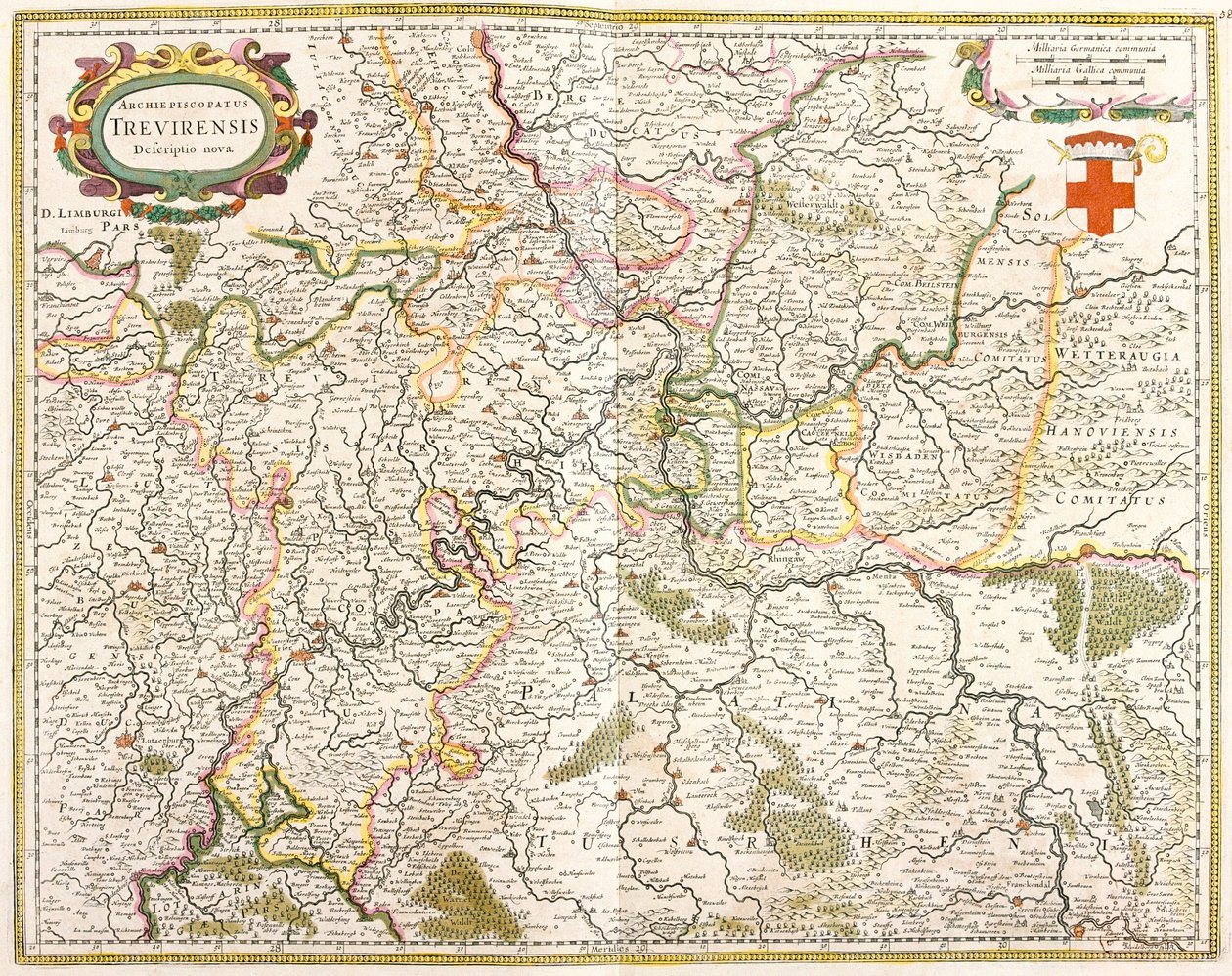 Map of the Archbishopric of Trier, Germany by Frederick de Wit