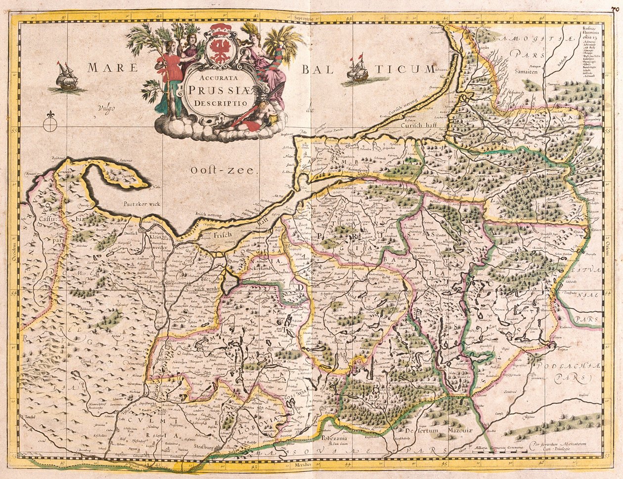 Map of the Kingdom of Prussia (Germany) by Frederick de Wit