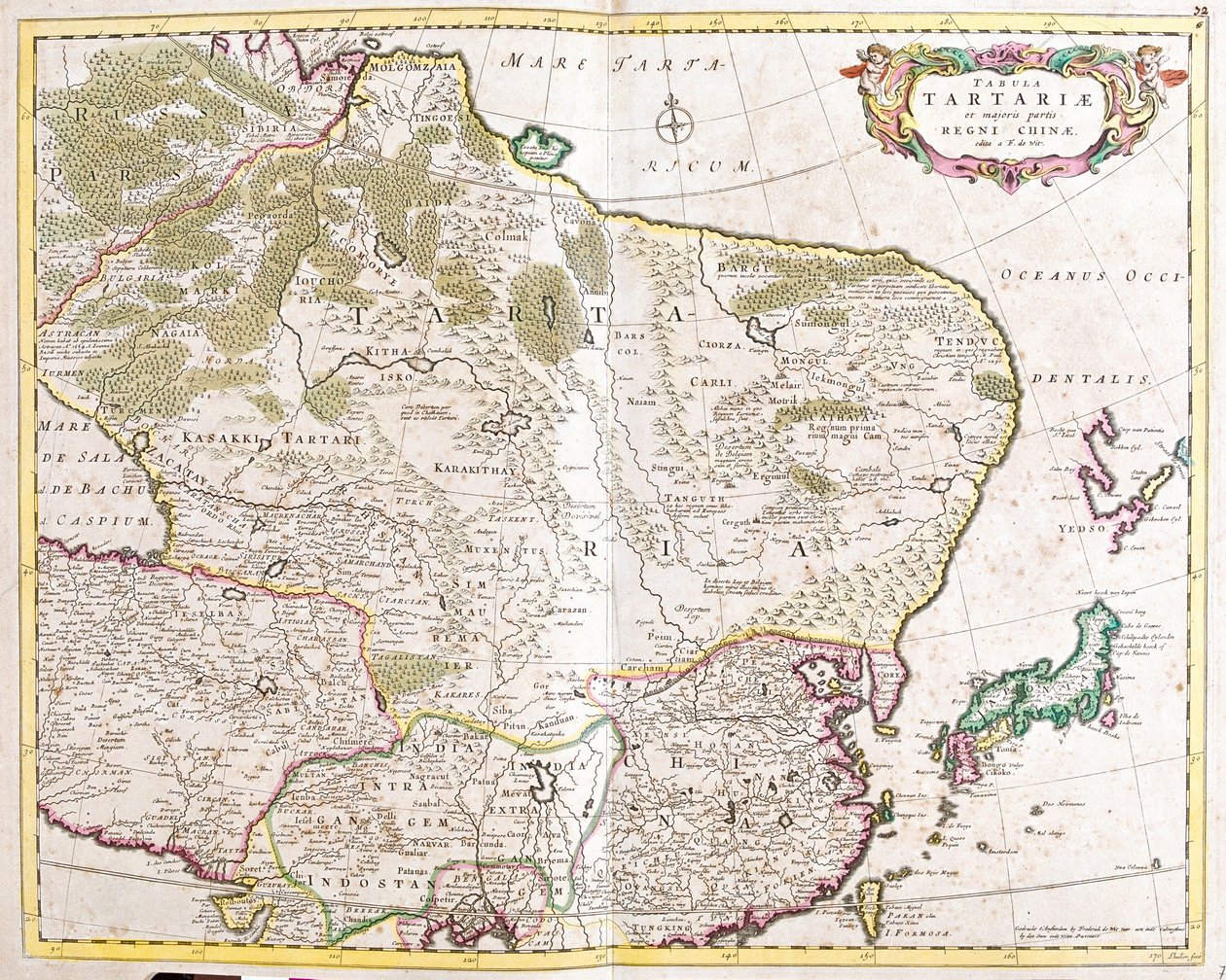 Map of the Tartary Region (Russia and China) by Frederick de Wit
