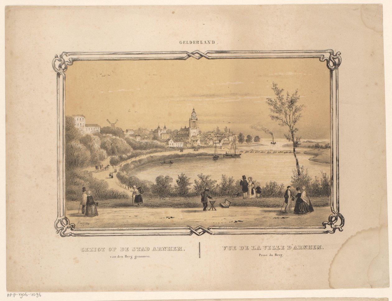 View of Arnhem (Gelderland) by Frederik Lodewijk Huygens