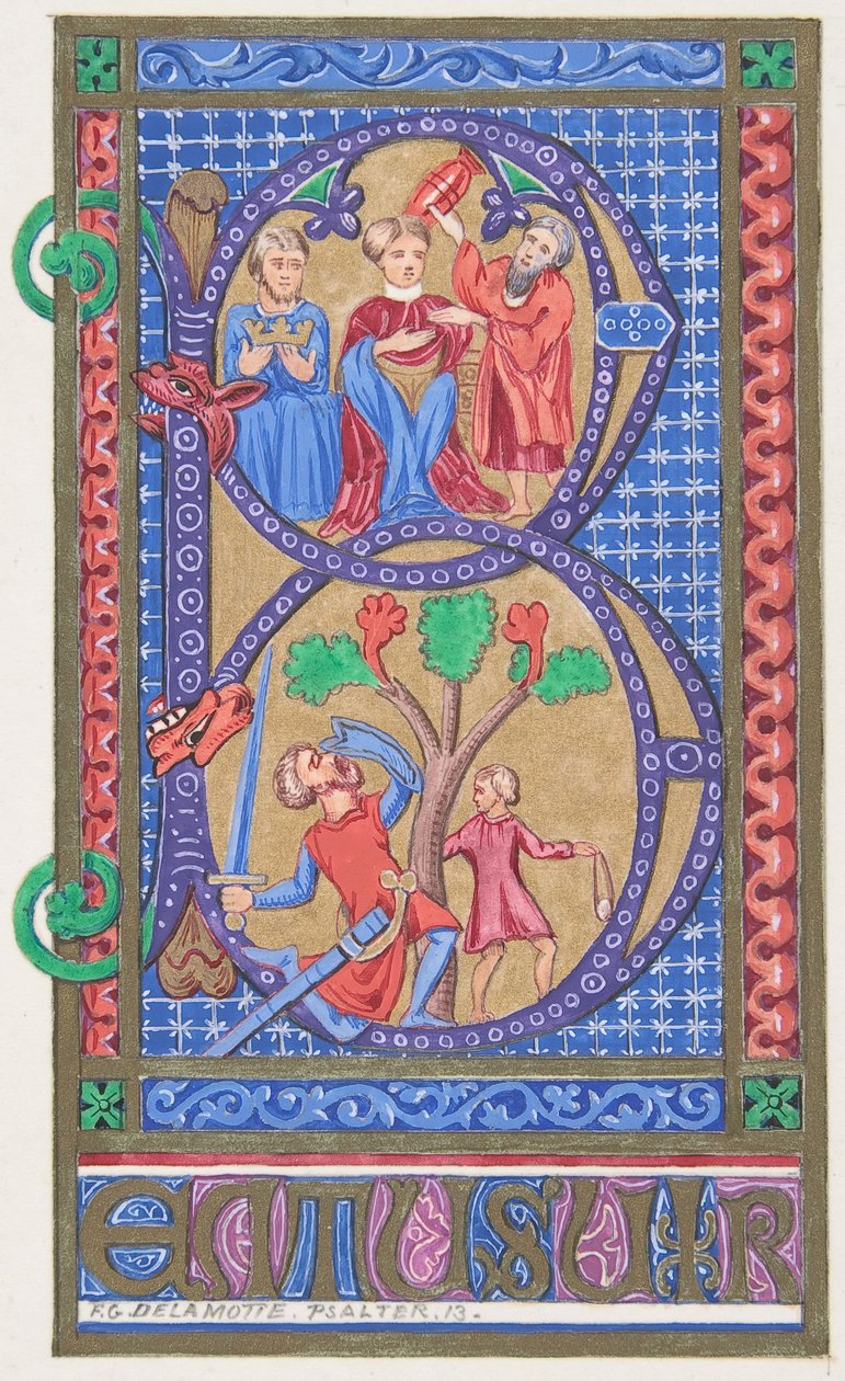Illuminated Initial B by Freeman Gage Delamotte