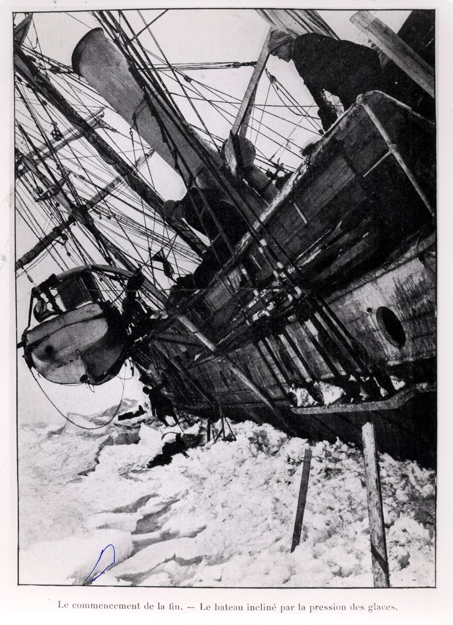 The Beginning of the End, from Expedition to the South Pole by Ernest Shackleton (1874-1922) 1914-17 by French Photographer