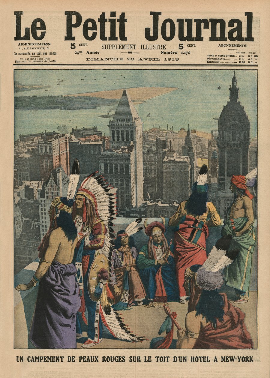 A Camp of Redskins on the Roof of a Hotel at New York, Front Cover Illustration from 