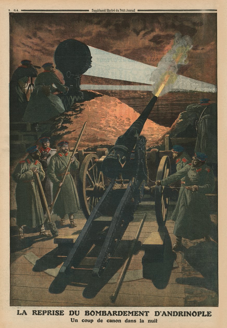 Bombing Andrinople Again, Back Cover Illustration from 'Le Petit ...
