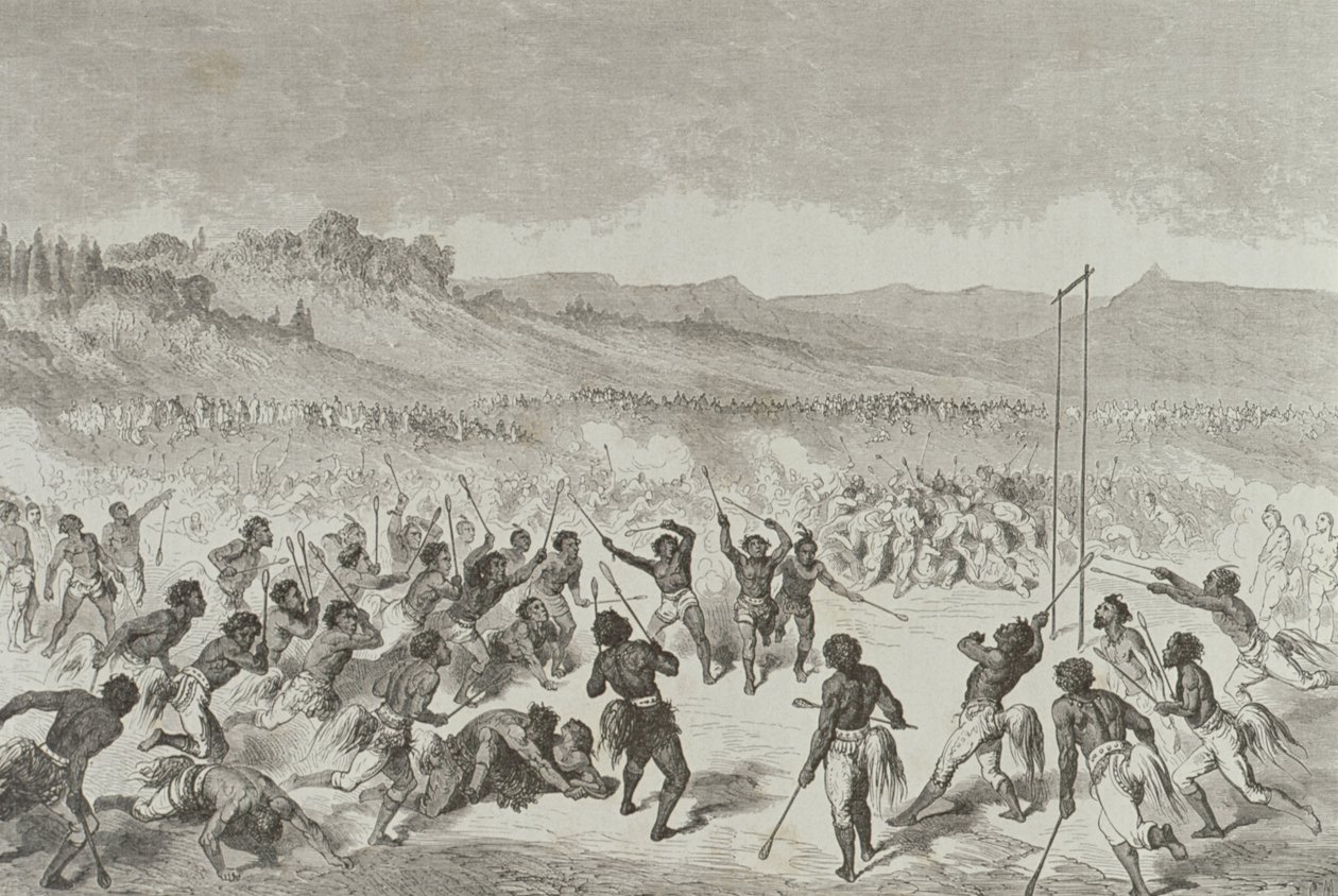 Choctaw Indians Playing a Ball Game in the 1850s, from 