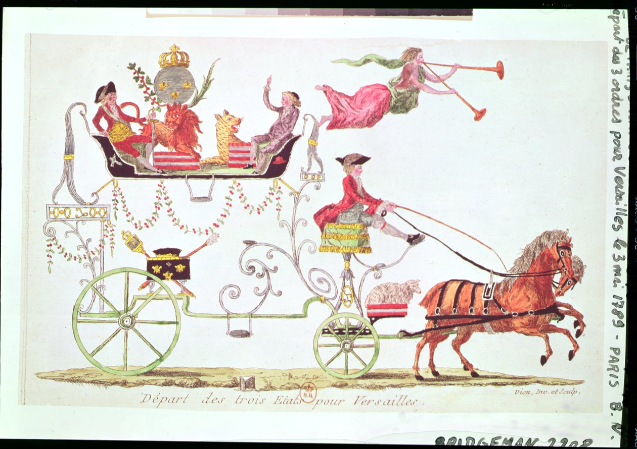 Departure of the Three Orders for Versailles, 3rd May 1789 by French School