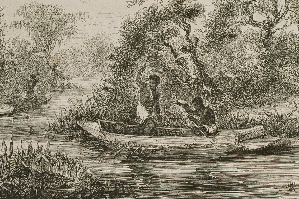 Fishermen on the Senegal River by French School