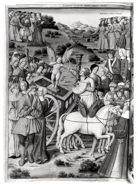 The Triumph of Love, from Les Triomphes by Petrarch (1304-74) 1503 by French School