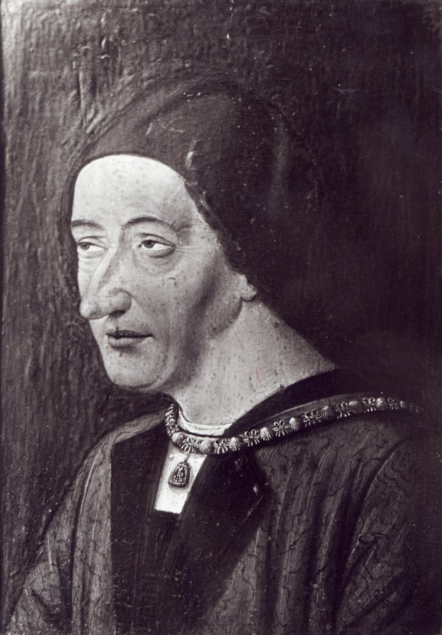 Portrait of Louis XI (1423-83) 1482 by French School
