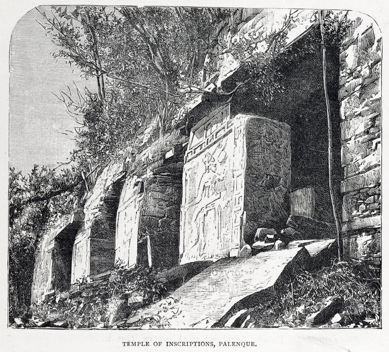Temple of Inscriptions, Palenque, from 