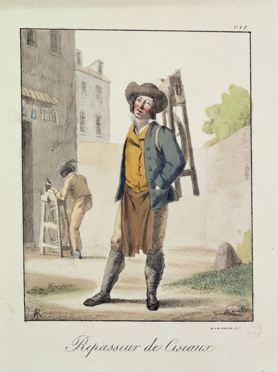 The Knife Grinder by French School