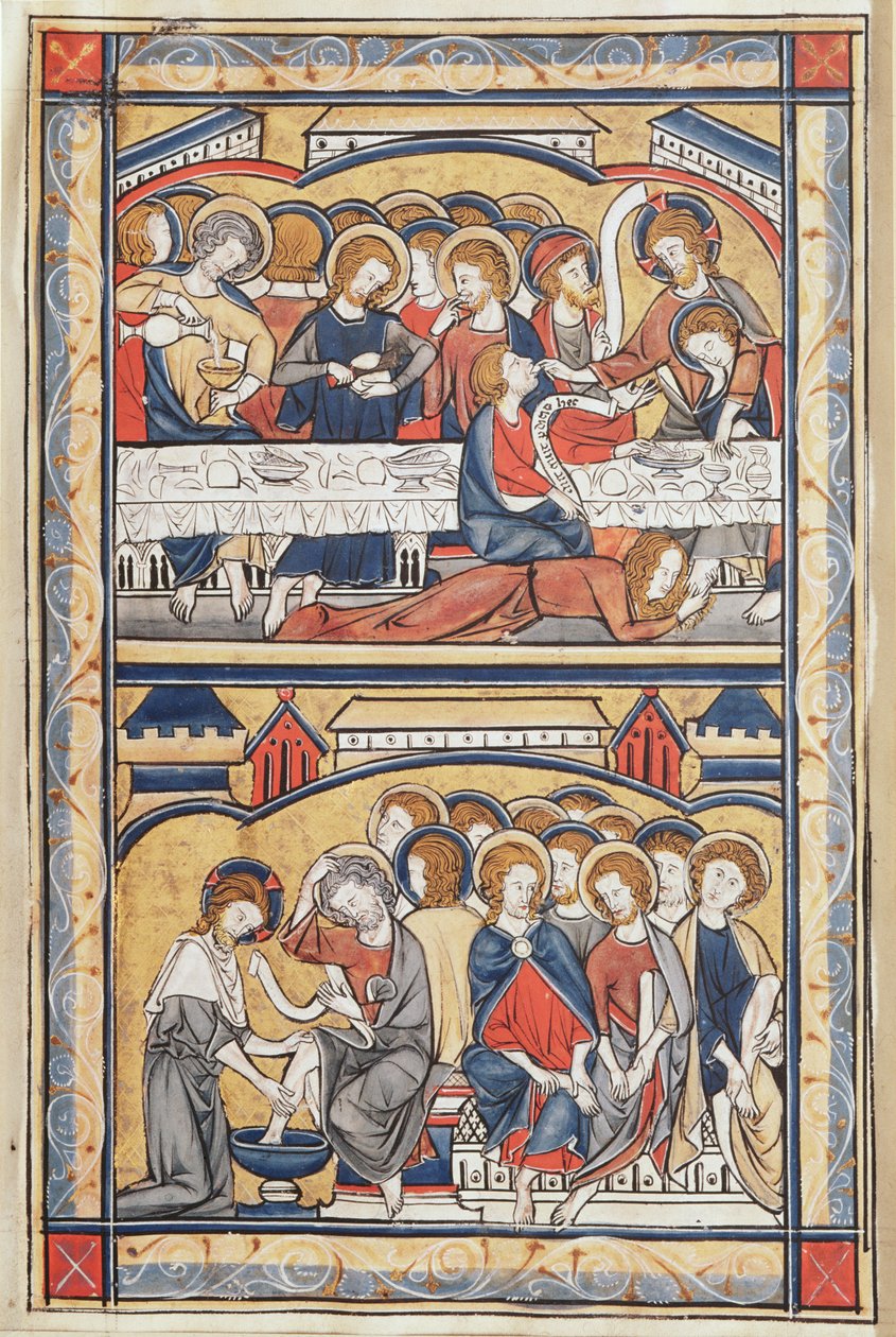 The Last Supper and the Washing of the Feet by French School