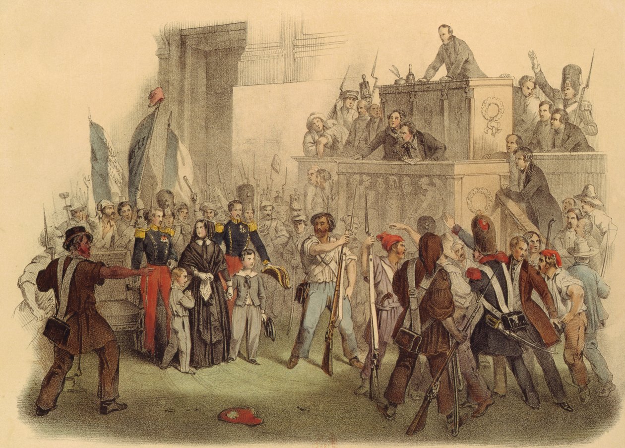 The Masses at the Chamber of Deputies, 24th February 1848 by French School