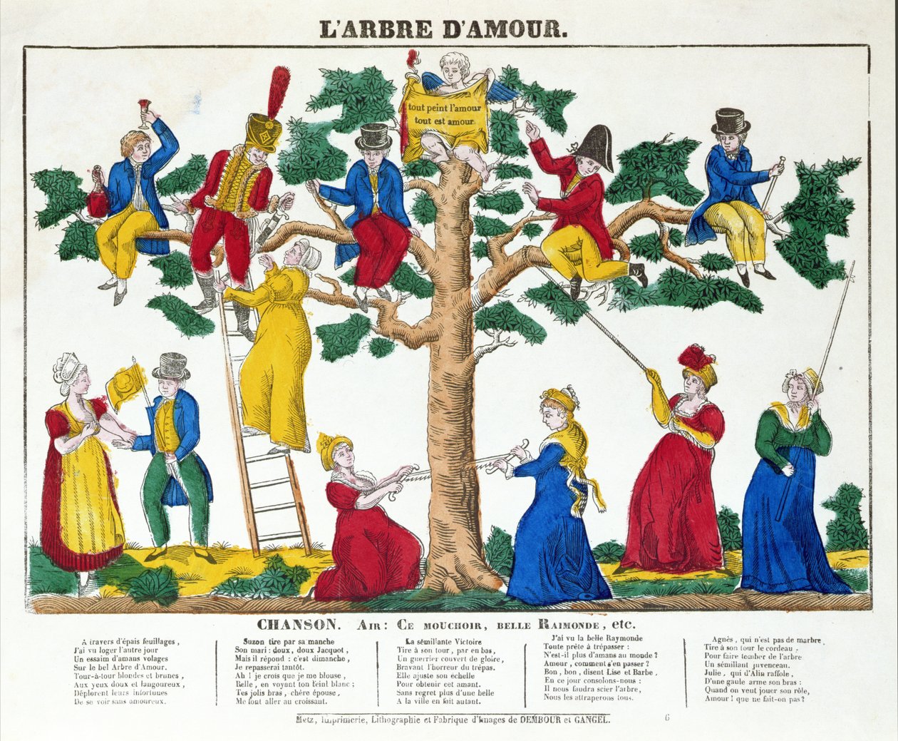 The Tree of Love, circa 1830-40 by French School
