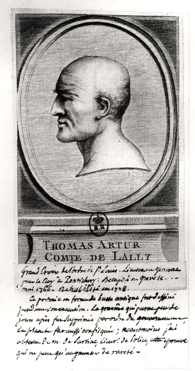 Thomas Arthur (1702-66) Comte de Lally, c.1766 by French School