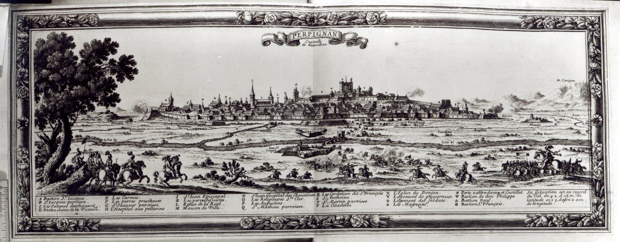 View of Perpignan, southern France by French School