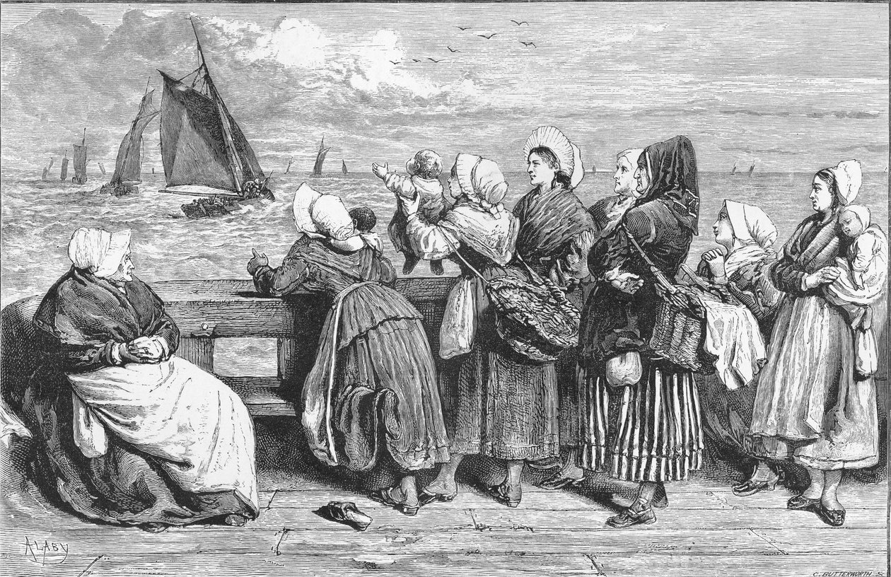 Waiting for the Boats, sketched near Boulogne, published in 