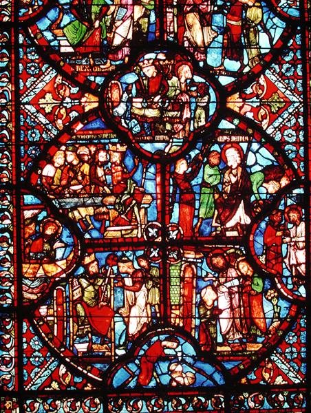 Window depicting scenes from the life of St. Thomas (detail) by French School