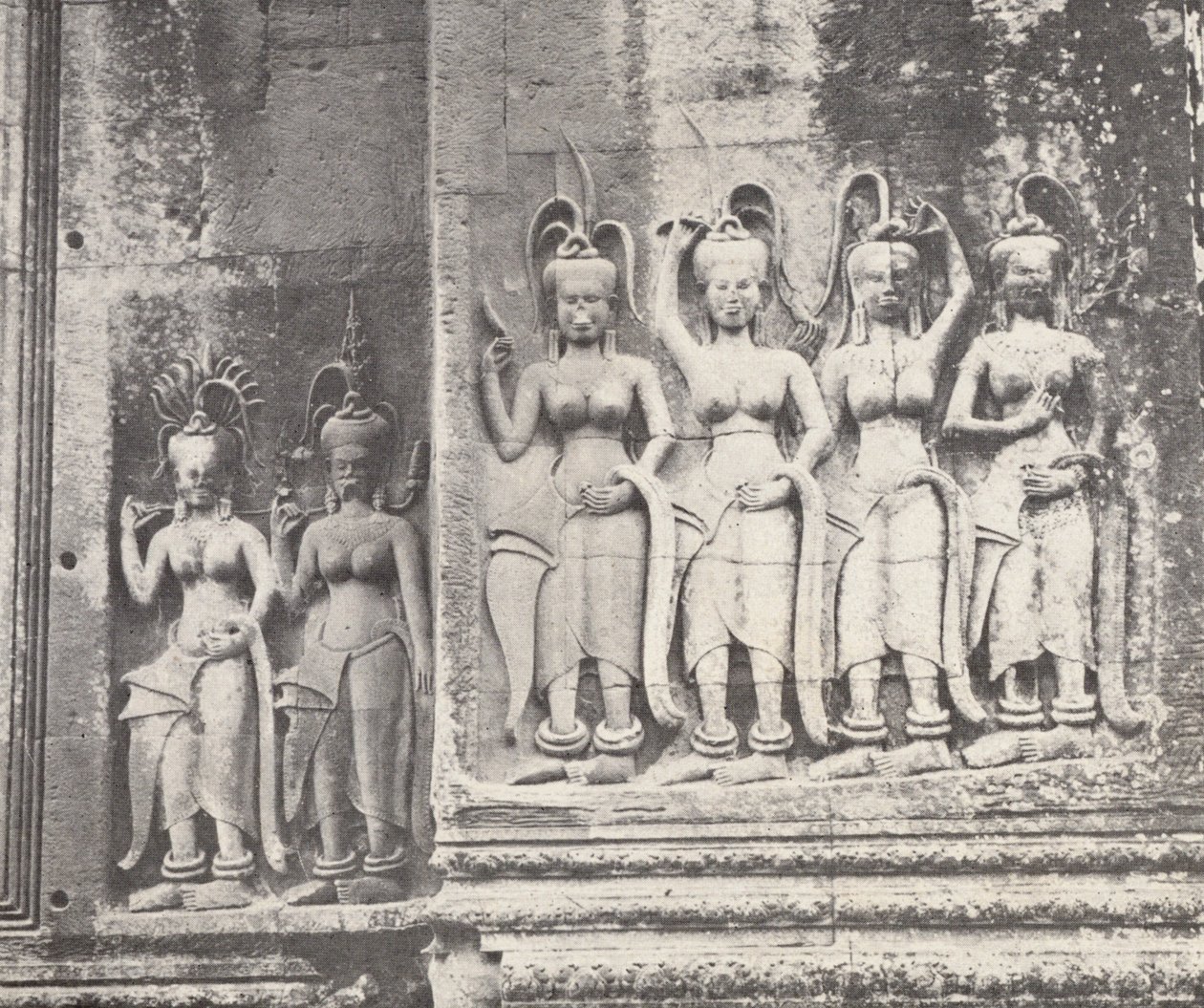 Apsara Carvings at Angkor Wat, Cambodia by French Photographer