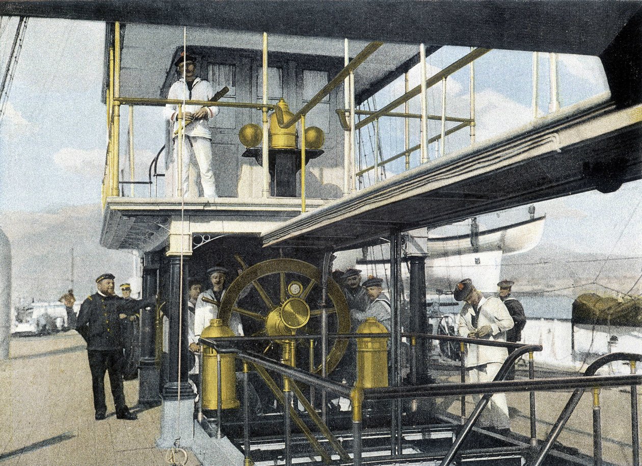 French Navy, Late 19th Century: Navigation Bar Exercise - Bibl. des Arts Deco. by French Photographer
