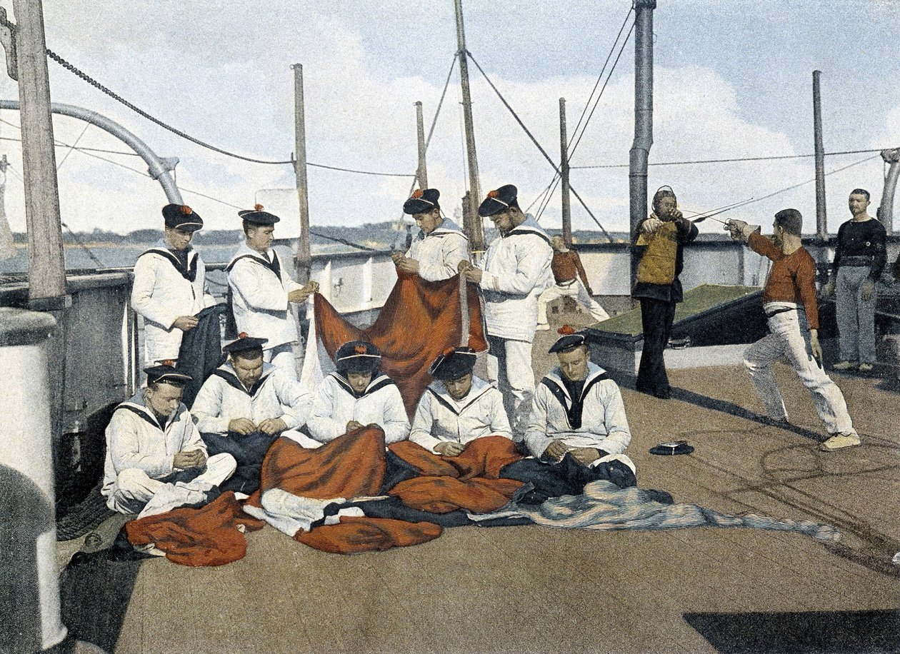 French Navy, Late 19th Century: Repair of Pavilions - Bibl. des Arts Deco. by French Photographer