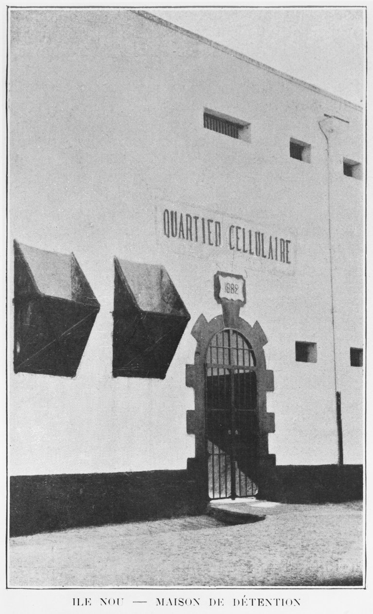 New Caledonia, Isle of Nou, House of Detention, from La Depeche Coloniale, 1903 by French Photographer