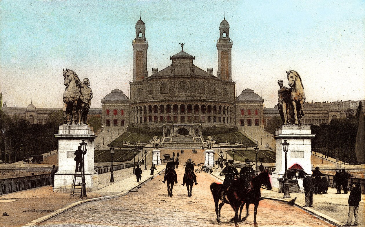 Trocadero palace built for the 1878 Paris World Fair, c. 1906 by French Photographer