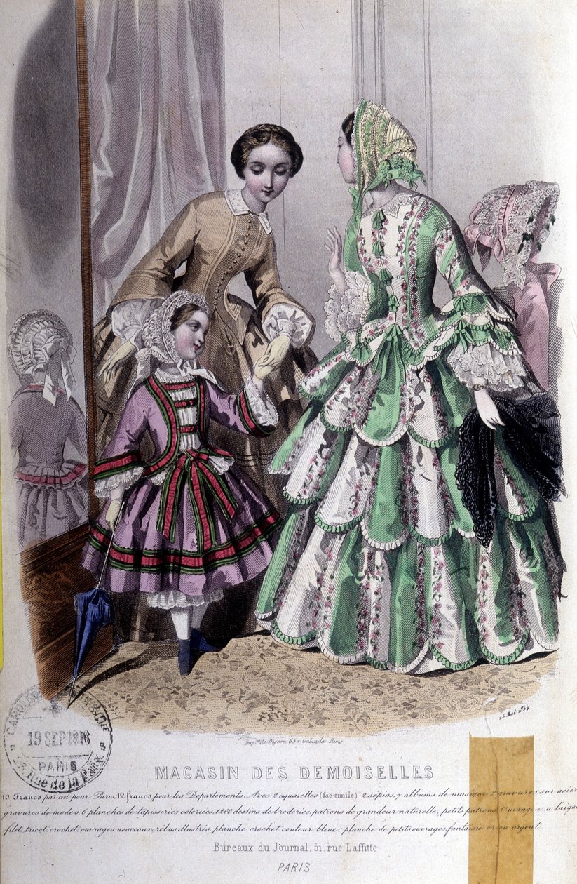 2 women and a girl: Fashion - in Magazine des damoiselles, May 25 by French School
