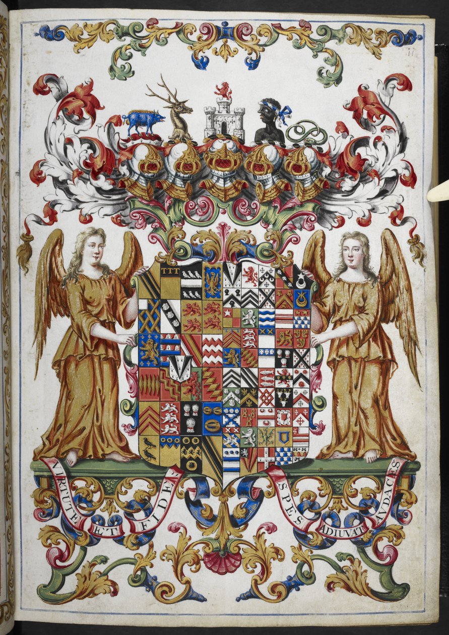 Coat of Arms from Book of Hours (The Bedford Hours) c.1410-30 by French School