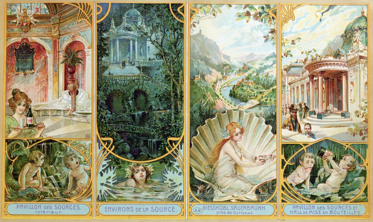 Advertisement for the Mineral Water from Carlsbad, Bohemia by French School