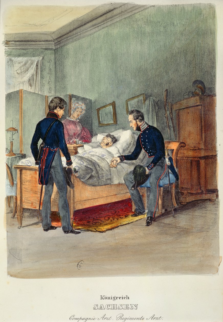 An Army Doctor in the Kingdom of Saxony, c.1840 by French School