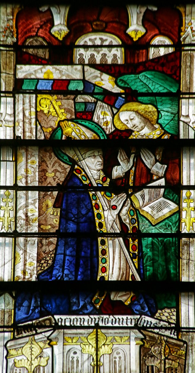 An angel announces the death of St Taurin by French School