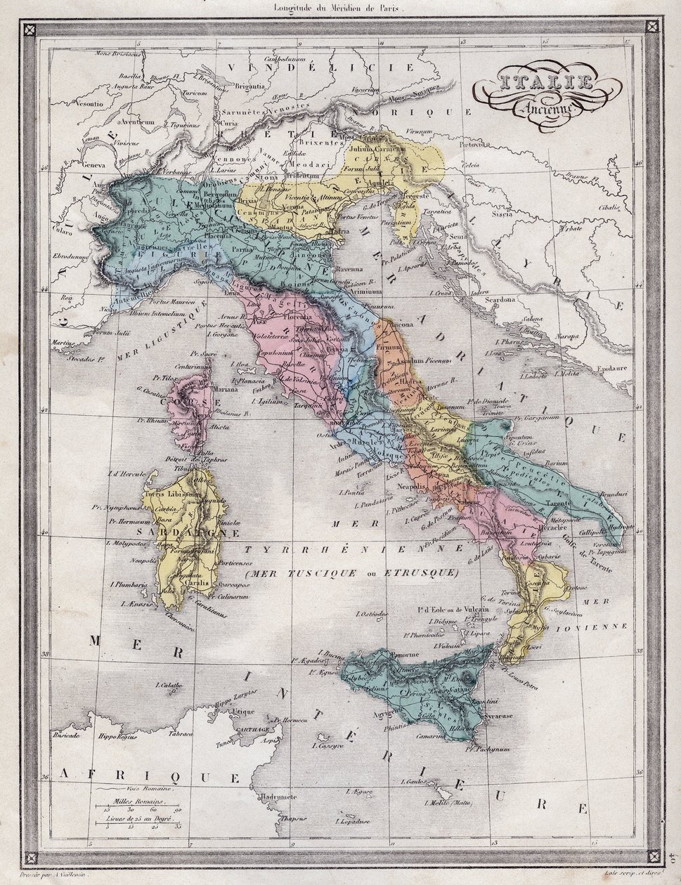 Ancient Italy - Plate Extracted from 