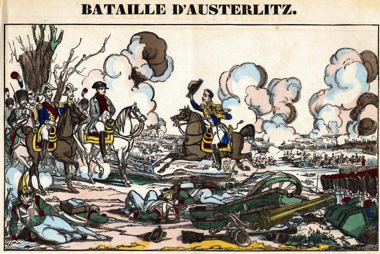 Battle of Austerlitz on December 2 by French School