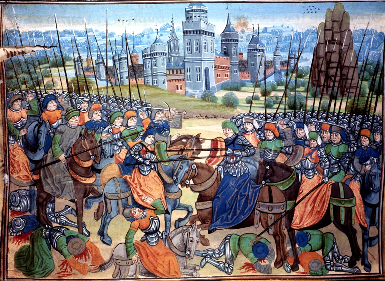 Battle of the Crusaders and Pagan Troops Near the City of Aleppo, c.1464 by French School